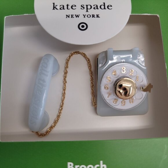 Kate Spade New York X Target Telehone Phone Brooch CALL THE SHOTS In Hand! - Picture 2 of 3